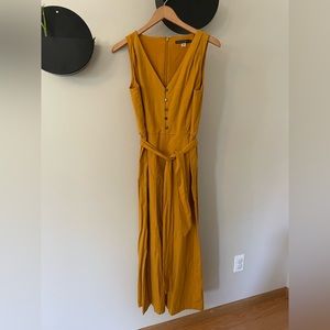 Antonio Melani Wide Leg Jumpsuit Mustard Size 6